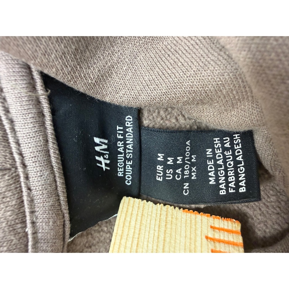 H&M Mens Brown Tranquility Angel Graphic Hoodie Regular Fit Sweatshirt Size M - Picture 6 of 7